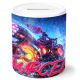timalo® Gamer Spardose personalisiert mit Namen | Personalisierbares Gaming Geschenk Sparschwein Geschenkidee | Motorrad punk cyber | spardose-gamer-39