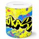 timalo® Gamer Spardose personalisiert mit Namen | Personalisierbares Gaming Geschenk Sparschwein Geschenkidee | Graffiti gelb | spardose-gamer-53