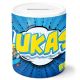 timalo® Kinder Spardose personalisiert mit Namen | Personalisierbares Geschenk Sparschwein Keramik Geschenkidee | Comic Style | spardose-gamer-57