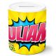 timalo® Kinder Spardose personalisiert mit Namen | Personalisierbares Geschenk Sparschwein Keramik Geschenkidee | Comic Style | spardose-gamer-64