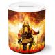 timalo® Feuerwehr Spardose personalisiert mit Namen | Personalisierbares Kinder Geschenk Sparschwein Feuerwehrmann Geschenkidee für Jungen | spardose-kind-15