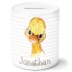 timalo® Spardose personalisiert mit Namen | Personalisierbares Geschenk Sparschwein für Kinder Keramik Geschenkidee  | Ente spardose-t-14