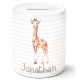 timalo® Coole Spardose personalisiert mit Namen | Personalisierbares Geschenk Sparschwein für Kinder Tiere Geschenkidee | Giraffe spardose-t-43