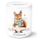 timalo® Spardose personalisiert mit Namen | Personalisierbares Geschenk Sparschwein Keramik Geldgeschenk Kinder Weihnachten Jungen Mädchen - Eichhörnchen-2
