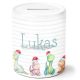 timalo® Spardose Weihnachten personalisiert mit Namen | Personalisierbares Geschenk Sparschwein für Kinder Nikolaus Tiere Geschenkidee | Dinos spardose-tx-12