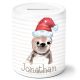 timalo® Spardose Weihnachten personalisiert mit Namen | Personalisierbares Geschenk Sparschwein für Kinder Nikolaus Tiere Geschenkidee  | Faultier spardose-tx-20