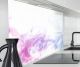 Spritzschutz Wand für Herd, Küche Küchenrückwand Glasoptik | Acryl Glas 2mm | Glasrückwand Acrylglas Wandpaneele Rückwandschutz Platte | Bunter Rauch