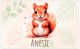 Bild für die Wand Kinderzimmer Süße Tiere Boho Aquarell Jungen und Mädchen Zimmer Wandbild | Motiv Eichhörnchen Poster