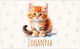 Bild für die Wand Kinderzimmer Süße Tiere Boho Aquarell Jungen und Mädchen Zimmer Wandbild | Motiv Katze Poster