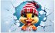 Bild Winter für die Wand Kinderzimmer lustige Tiere Jungs und Mädchen Zimmer Wandbilder Teenager 3D Schnee | Motiv Ente Poster