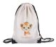 timalo® Kinder Turnbeutel personalisiert mit Namen | Sportbeutel bedruckt | süße Tiermotive | Kindergarten Stoffbeutel Geschenke Mädchen Jungen | 15- Löwe