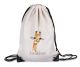 timalo® Kinder Turnbeutel personalisiert mit Namen | Sportbeutel bedruckt | süße Tiermotive | Kindergarten Stoffbeutel Geschenke Mädchen Jungen | 18- Giraffe