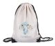 timalo® Kinder Turnbeutel personalisiert mit Namen | Sportbeutel bedruckt | süße Tiermotive | Kindergarten Stoffbeutel Geschenke Mädchen Jungen | 03- Elefant