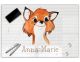 Schreibunterlage für Kinder, abwischbar, glatt und wasserfest | stabiles, hochwertiges Acrylglas, Kunststoff Tiermotive Glas Optik, Kinder Kunststoff Tiere | 13- Fuchs