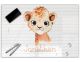 Schreibunterlage für Kinder, abwischbar, glatt und wasserfest | stabiles, hochwertiges Acrylglas, Kunststoff Tiermotive Glas Optik, Kinder Kunststoff Tiere | 15- Löwe