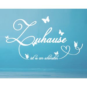 Timalo Wandtattoo 'ZUHAUSE Ist Kein Ort Sondern Ein Gefühl' – 58x22 Cm, Viele Farben Wählbar, Rückstandslos Entfernbar