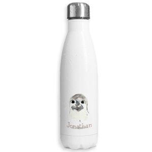 Timalo Personalisierte Alu-Trinkflasche Für Kinder – Mit Namen, 600 Ml, Auslaufsicher, Motiv Robbe