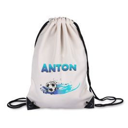 Personalisiertes Schlüsselanhänger-Set Für Kinder – Mit Namen, Fußball-Motiv, Für Rucksack, Schultasche & Fahrradschlüssel