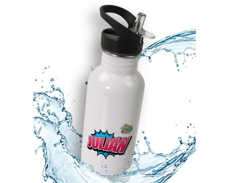 Personalisiert Kinder Trinkflasche Aus Edelstahl – 400 Ml, Mit Namen, Auslaufsicher, Motiv Traktor