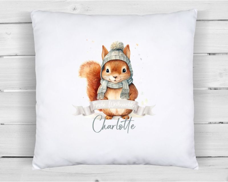 timalo® Personalisiertes Kissen mit Namen Dekokissen Jungen Mädchen Kinder Weihnachtsgeschenk Kopfkissen Geschenk Weihnachten